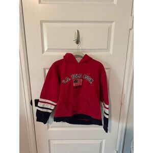 U.S. Polo Assn. Red "1890" Flag Logo Hoodie